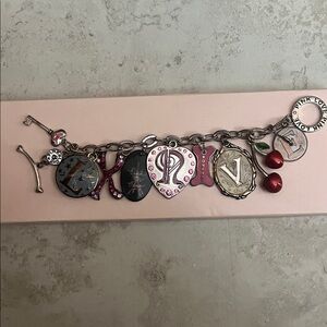 VS pink rare vibtage Pink and Silver Charm Bracelet *not for sale*
